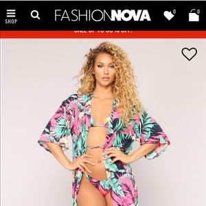 Fashion Nova 3 Piece Floral Swim Set